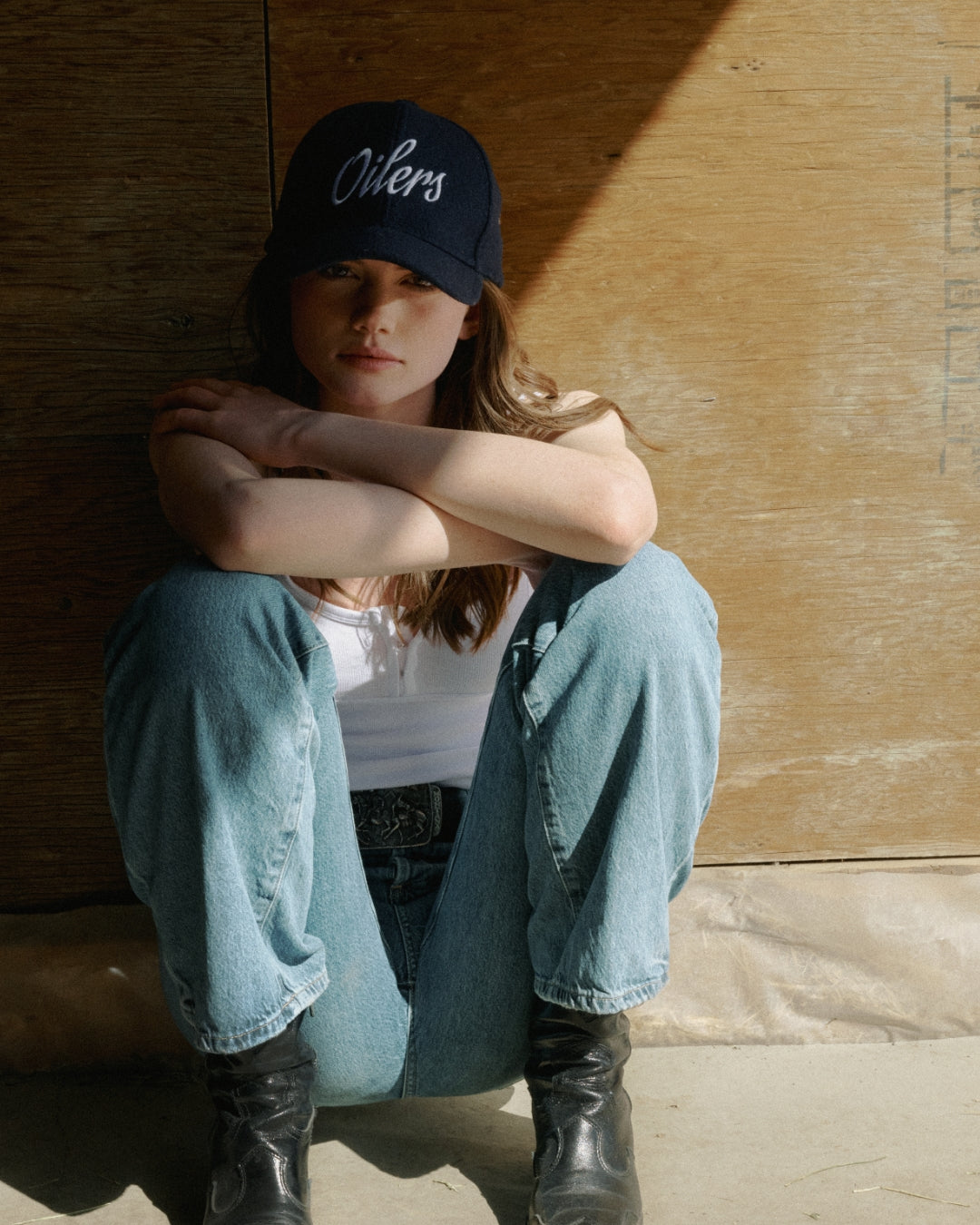 Script Wool Hat | Navy